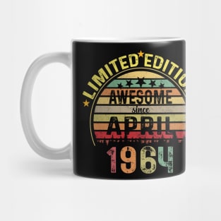 Born in April 1964 60 Years Old 60th Birthday Mug